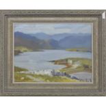 Edward Wesson RI, RSMA, RBA, RI (1910-1983) - 'View of the Loch', signed Wesson, also inscribed on