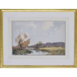 Edward Wesson RI, RSMA, RBA, RI (1910-1983) - River landscape with trees, signed, watercolour, 12.5"