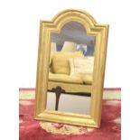 Gilded archtop wall mirror, 18.5" wide, 32" high