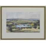 Edward Wesson RI, RSMA, (1910-1983) - Landscape with a Lake amongst trees, signed, watercolour, 20"