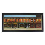 After Edward Hopper - 'Early Sunday Morning', gilee print, 20" x 40"; framed