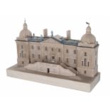 Timothy Richards cast plaster model of Houghton Hall, Norfolk England, detailed in lead, limited