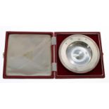 Garrard & Co. Ltd Armada silver dish, London 1983, 4.75" diameter, 3.7oz t; within a Garrard & Co