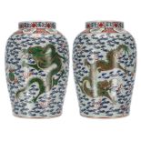 Good pair of large Chinese porcelain vases converted to table lamps