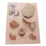 Small interesting selection of interesting Roman and medieval stoneware and pottery fragments;