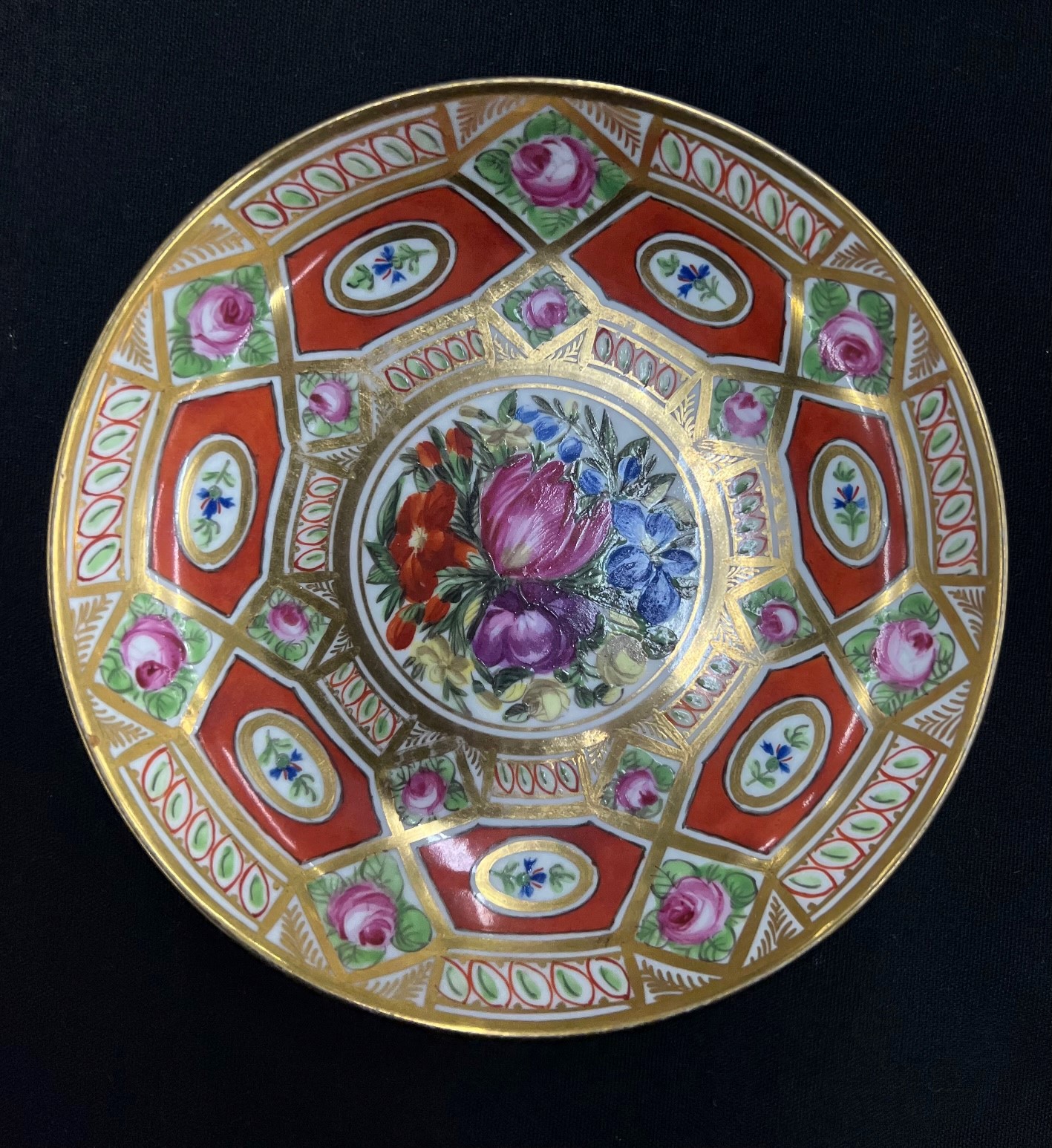 Fine Coalport porcelain coffee can and saucer, early 19th century, finely painted with summer - Image 2 of 4