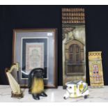 Group of interesting and decorative souvenir wares: to include good quality Iranian miniature