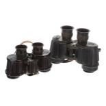 German NVA military 7x40 binoculars, serial no. 3312388, painted green with rubberised armour shell;