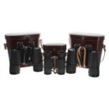 Carl Zeiss Jena Jenoptem 10x50W binoculars, in a leather carry case; together with a pair of