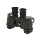 German NVA military issue 7x40 binoculars, serial no. 3313843, painted green