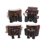 Group of assorted vintage binoculars; including Carl Zeiss Jena Jenoptem 8x30, Zeiss Telact, Zeiss