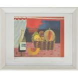 After Mary Fedden (1915-2012) signed artist's proof - 'Red Sunset', a still life of fruit in a