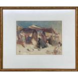 Bernard H Wiles (20th century) - A Bedouin Tent, Middle East, watercolour, 13" x 10" - *Wiles was an