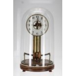 Bulle electric mantel clock, the 5.25" chapter ring enclosing a skeletonised centre, upon a