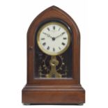 Eureka large balance wheel electric mantel clock no. 9430, the 4.5" cream dial over a brass