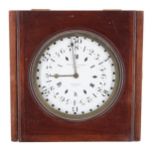 Interesting rare ships binnacle clock, used for striking eight bells, the 4.5" white dial signed