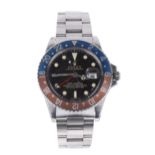 Rolex Oyster Perpetual GMT-Master stainless steel gentleman's wristwatch, reference 1675, serial no.