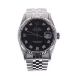 Rolex Oyster Perpetual Datejust stainless steel and white gold gentleman's wristwatch, reference no.