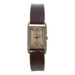 Omega Fab Suisse Tank 18ct gentleman's wristwatch, case no. 913 6066, serial no. 8250xxx, circa