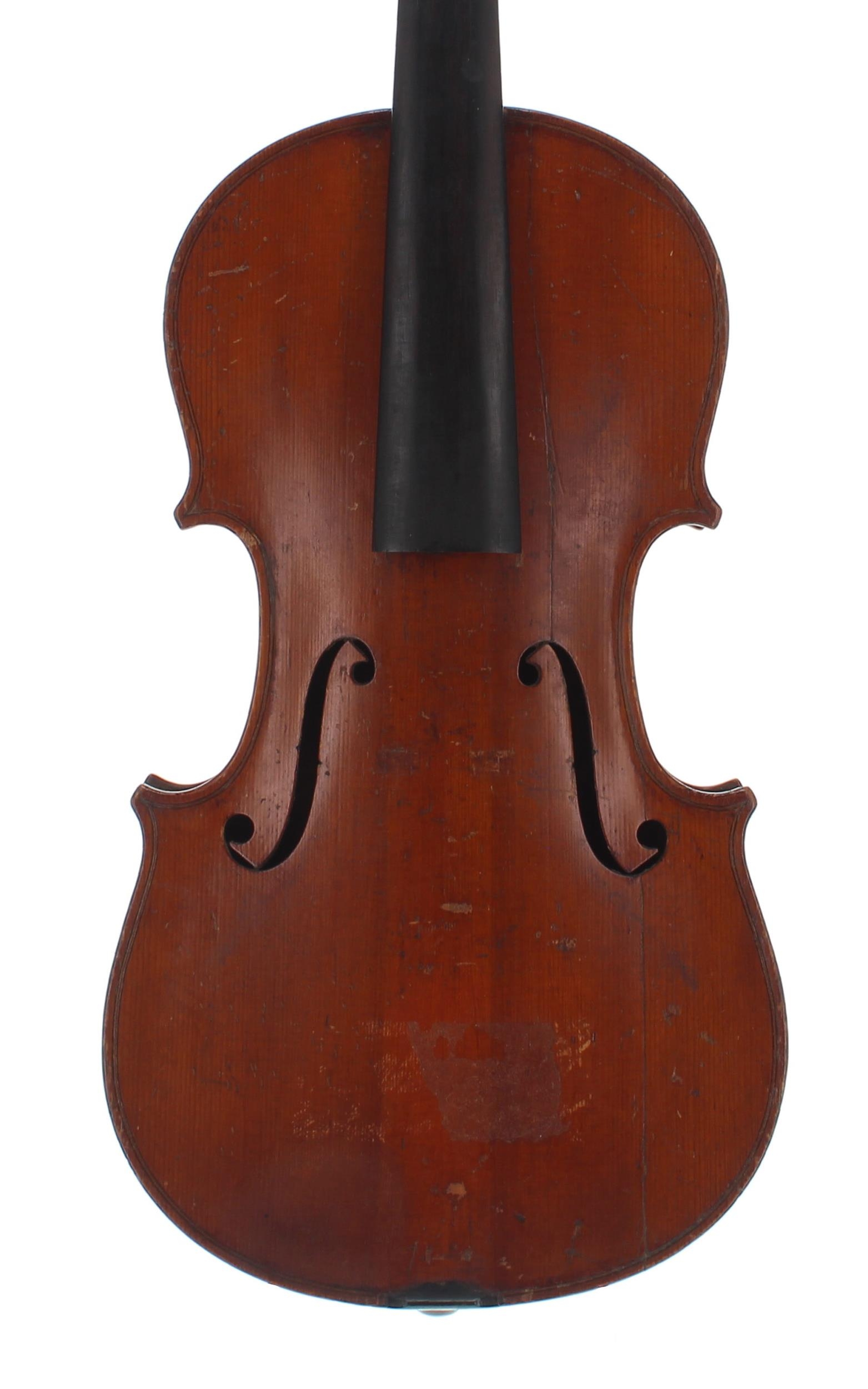 Scottish violin by and labelled James Omond, Scotland, A.D. 1891, Strad...& Principal, 3 Diplomas of