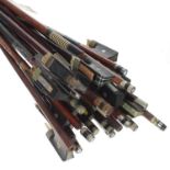 Bundle of nickel mounted violin bows