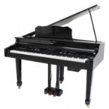 Roland KR 115 digital intelligent grand piano, within a black lacquered case with matching