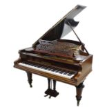 Good Rosewood Bechstein Model B Grand Piano, frame number 51027, circa 1900, supported upon