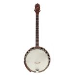 Abbott Victor four string banjo, with 11" skin, soft case