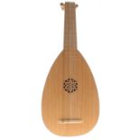 Contemporary lute labelled Woodlark Student Lute no. 124