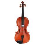 English viola by and labelled David Oddy, number 1, Exeter 1991, 16 1/4", 41.30cm, bow, case