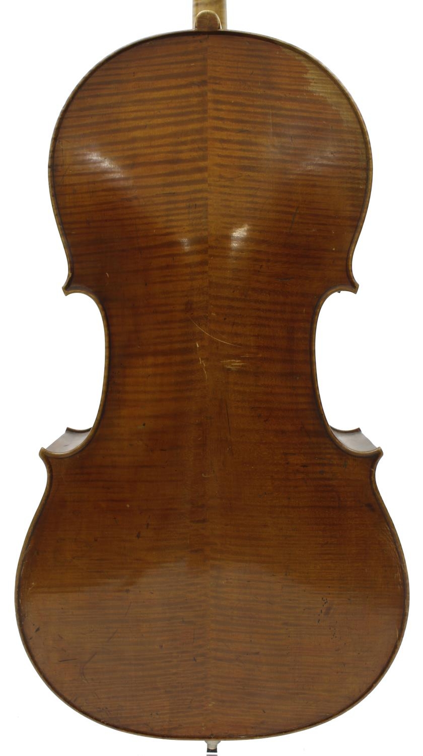 Fine French violoncello by and labelled Paul Bailly, Violin Maker, Pupil of Jean Baptiste - Image 2 of 3