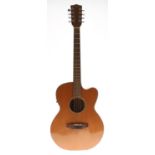 Contemporary octave mandola by and labelled Ashbury, Model no: Lindisfarne, with guitar shaped