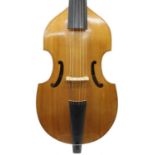 Contemporary English bass viol by and labelled Brian Bourne, Grayshott, 2006, overall length 50",