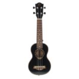 Contemporary ukulele labelled and bearing the maker's IZ logo, Model no: L.A03-2, soft case; also