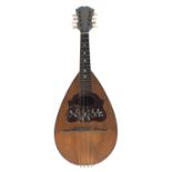 Neapolitan mandolin labelled Sistema De Meglio, Napoli