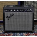 1982 Fender Super Champ guitar amplifier, made in USA, with after-market channel/reverb foot switch