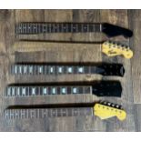 Five various spare guitar necks (5)