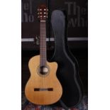 2020 Sigma Guitars CMC-6E electro-classical guitar, made in China, within semi-rigid fibreboard