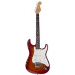Fender Stratocaster ST-62DGF electric guitar, made in Japan (1993-1194); Body: cherry sunburst