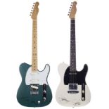 Status Quo - pair of autographed early 1990s Fender Francis Rossi and Rick Parfitt Signature