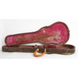 1950s Gibson five latch Les Paul guitar hard case (worn condition, replacement handle)
