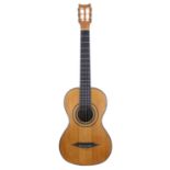 1876 G.L. Panormo small bodied acoustic guitar, made in England, no. 2351, bearing original maker'