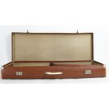 Vintage fibreboard guitar case in exceptional 'timewarp' condition, including original key