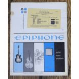 Original 1962 Epiphone Guitar full line-up product catalogue, bearing a Rossetti & Co Ltd