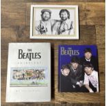 Chas and Dave - autographed black and white photograph of the artists; together with The Beatles -