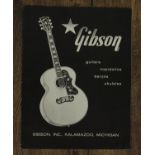 Original 1959 Gibson acoustic instrument product catalogue with J-200 cover, featuring archtop and