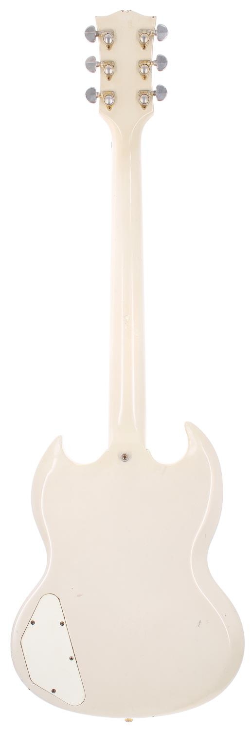 1961 Gibson Les Paul Custom (SG body) electric guitar, made in USA; Body: white refinish, various - Image 4 of 12