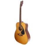 Finn Panton (Menace) - Yamaha F-310 acoustic guitar; Back and sides: laminated mahogany, scratches