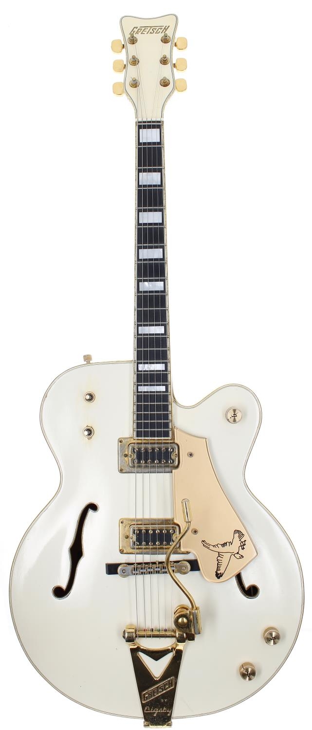 Rick Parfitt and Johnny Hallyday - 1975 Gretsch White Falcon 7593 hollow body electric guitar, - Image 3 of 7
