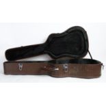 Acoustic guitar hard case with 16" width at the lower bout